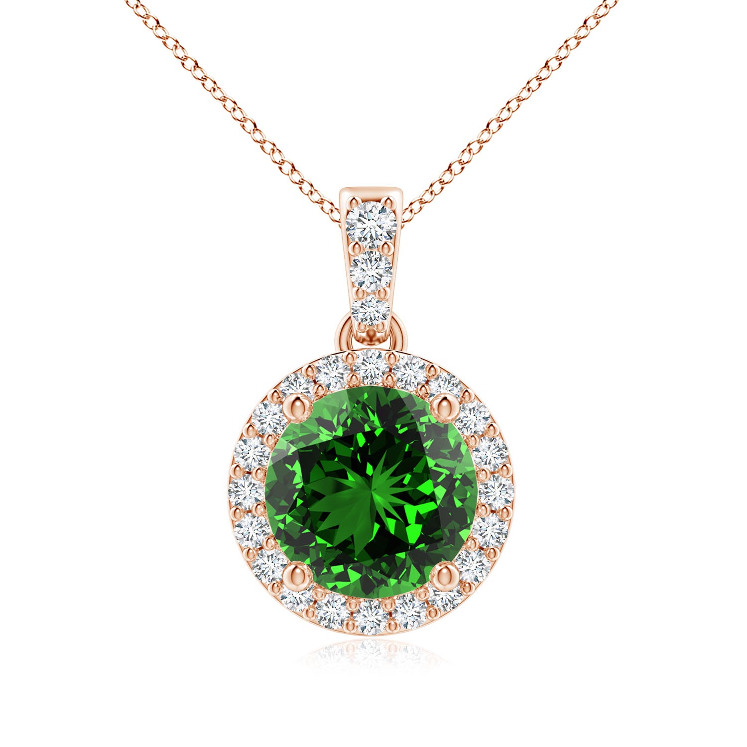 Premium - Lab-Grown Emerald / 1.41 CT / 14 KT Rose Gold