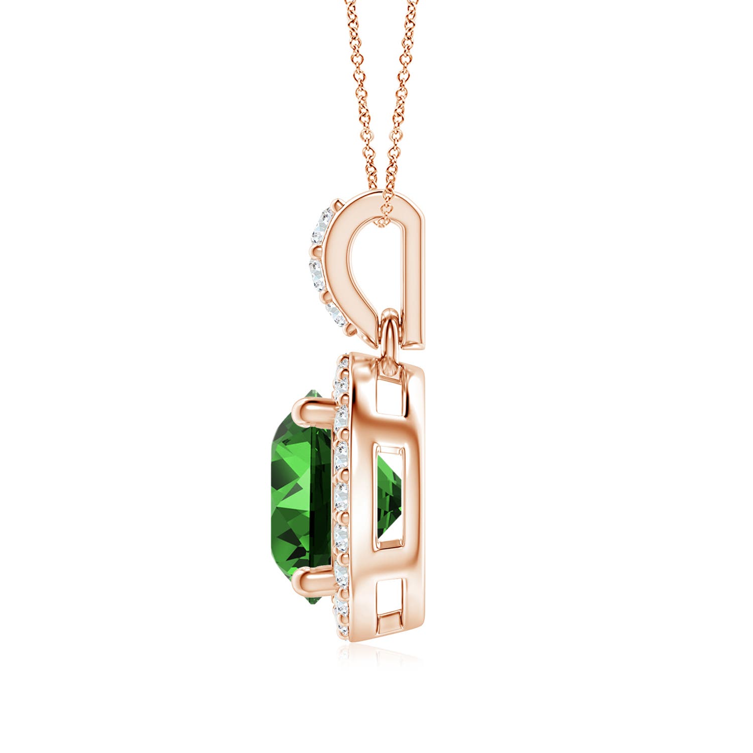 Premium - Lab-Grown Emerald / 1.41 CT / 14 KT Rose Gold