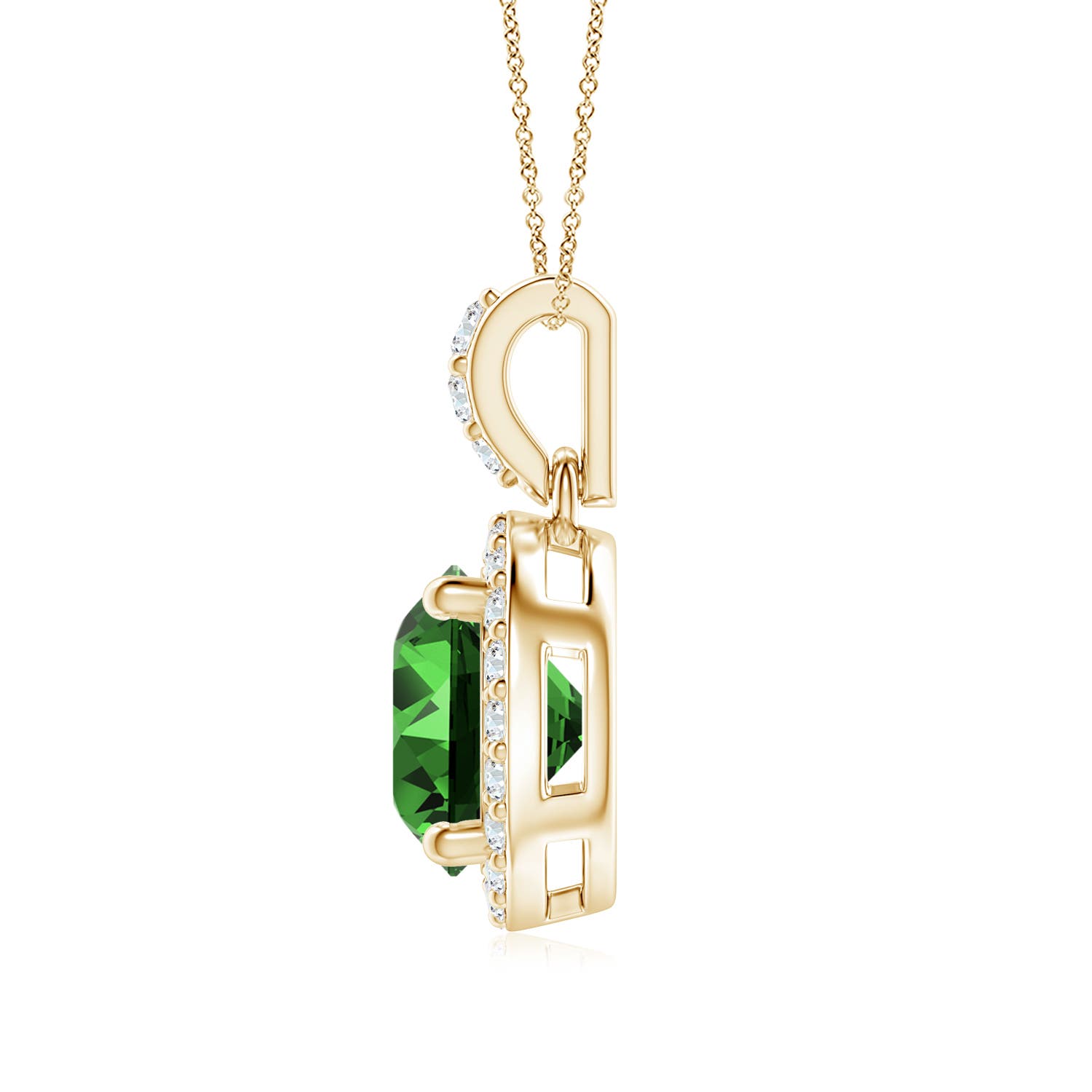 Premium - Lab-Grown Emerald / 1.41 CT / 14 KT Yellow Gold