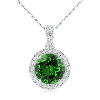 Round Lab-Grown Lab Grown Emerald