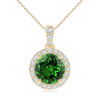 Round Lab-Grown Lab Grown Emerald