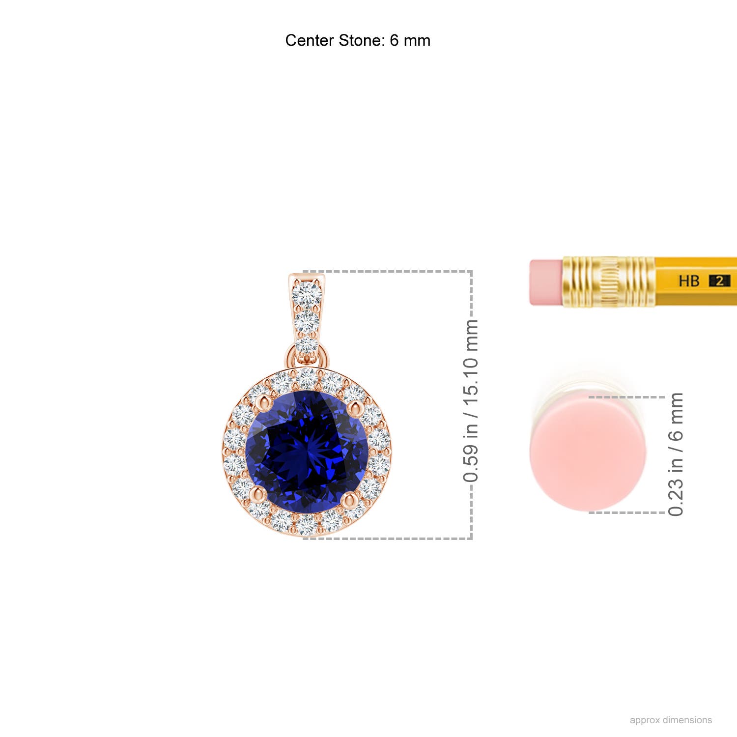 Premium - Lab-Grown Blue Sapphire / 1.14 CT / 14 KT Rose Gold