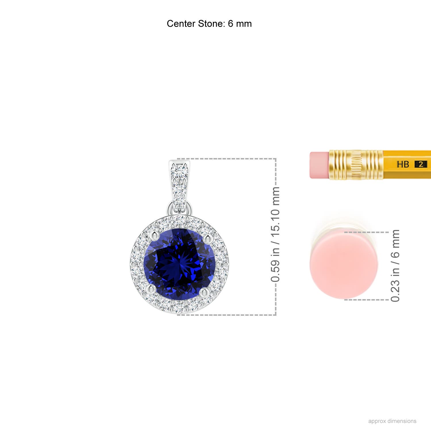 Premium - Lab-Grown Blue Sapphire / 1.14 CT / 14 KT White Gold