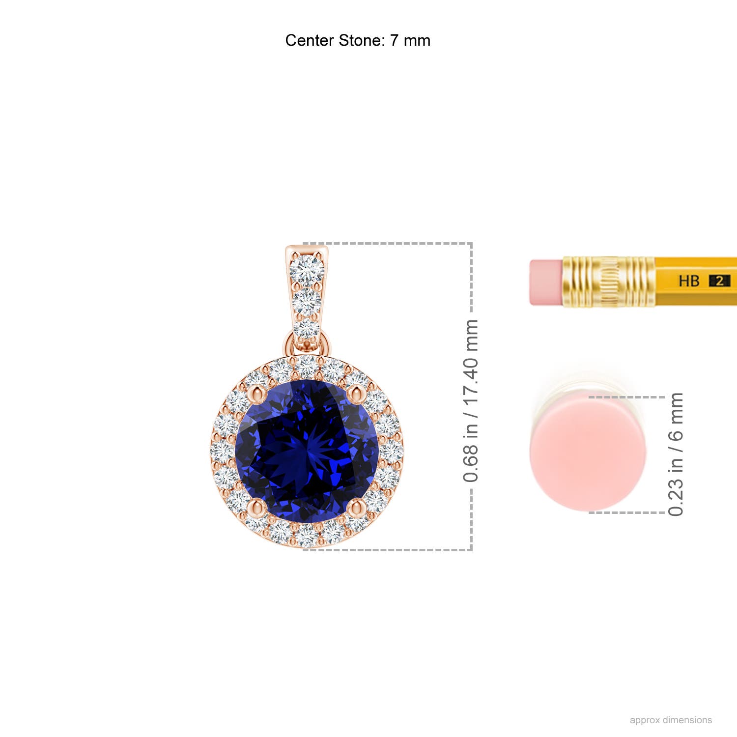 Premium - Lab-Grown Blue Sapphire / 1.81 CT / 14 KT Rose Gold