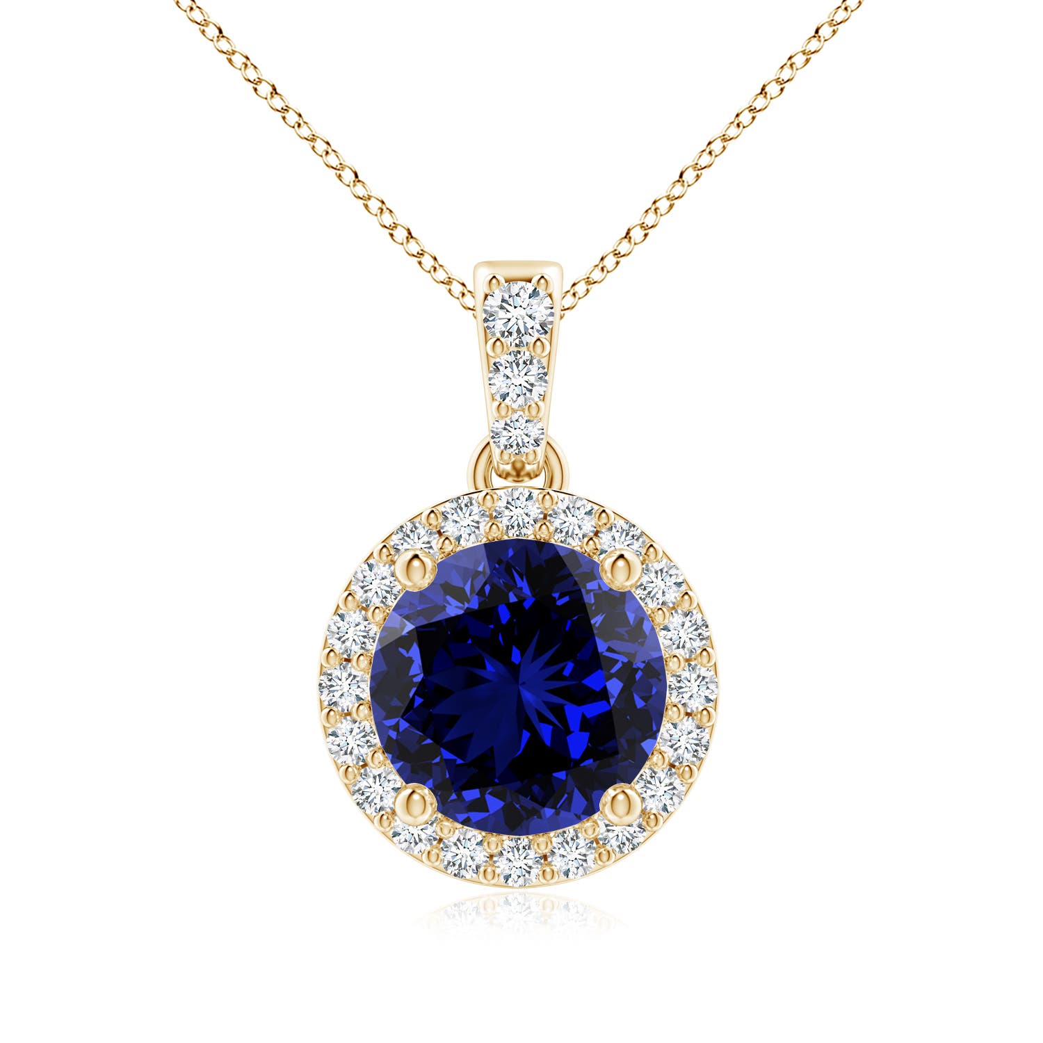 Premium - Lab-Grown Blue Sapphire / 1.81 CT / 14 KT Yellow Gold