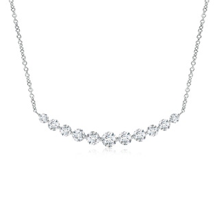 5.1mm FGVS Lab-Grown Contemporary Round Diamond Journey Pendant Necklace in P950 Platinum