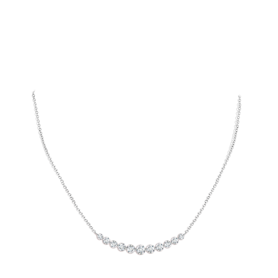 5.1mm FGVS Lab-Grown Contemporary Round Diamond Journey Pendant Necklace in P950 Platinum pen