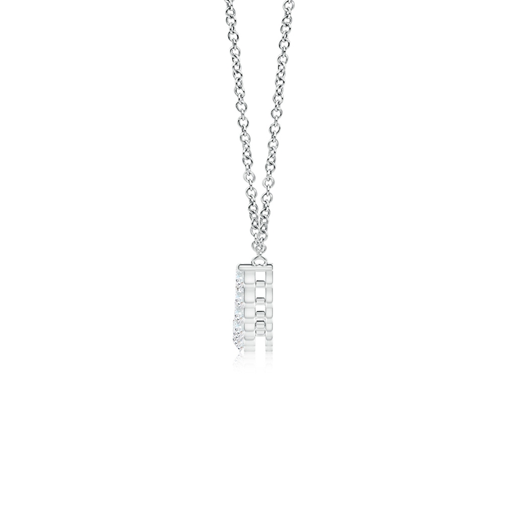 5.1mm FGVS Lab-Grown Contemporary Round Diamond Journey Pendant Necklace in White Gold - side 199