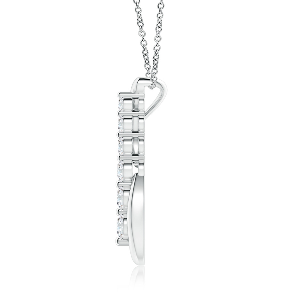 4.7mm FGVS Lab-Grown Six Stone Diamond Journey Necklace in White Gold side 199