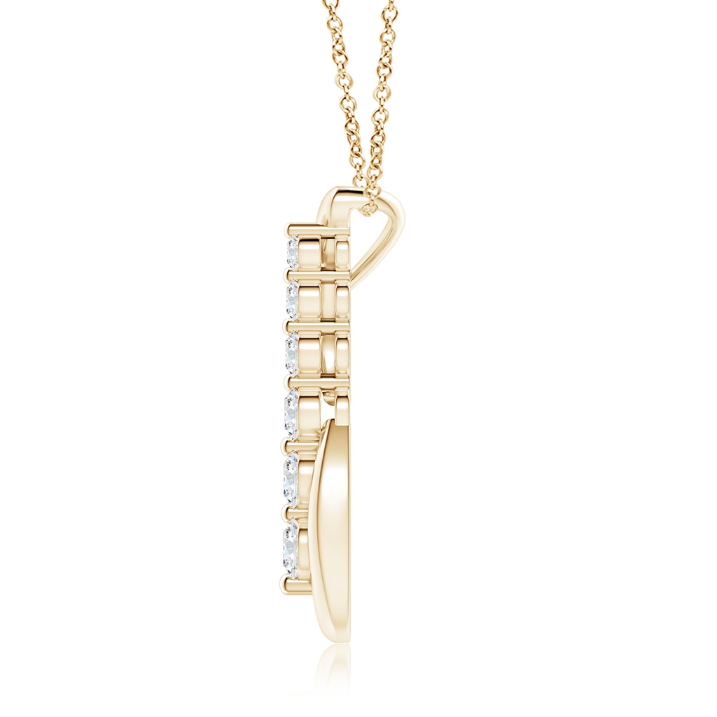 4.7mm FGVS Lab-Grown Six Stone Diamond Journey Necklace in Yellow Gold - side 199