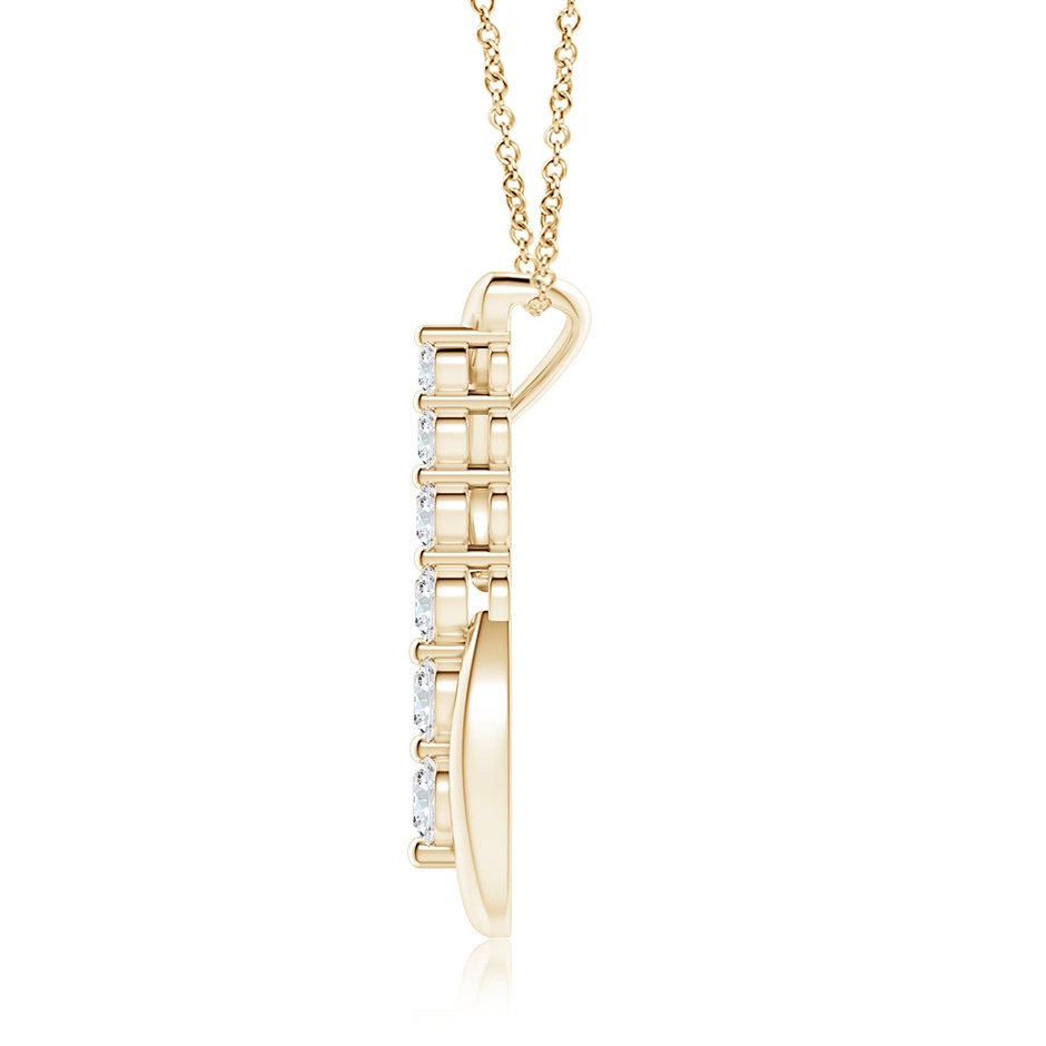 4.7mm FGVS Lab-Grown Six Stone Diamond Journey Necklace in Yellow Gold side 199