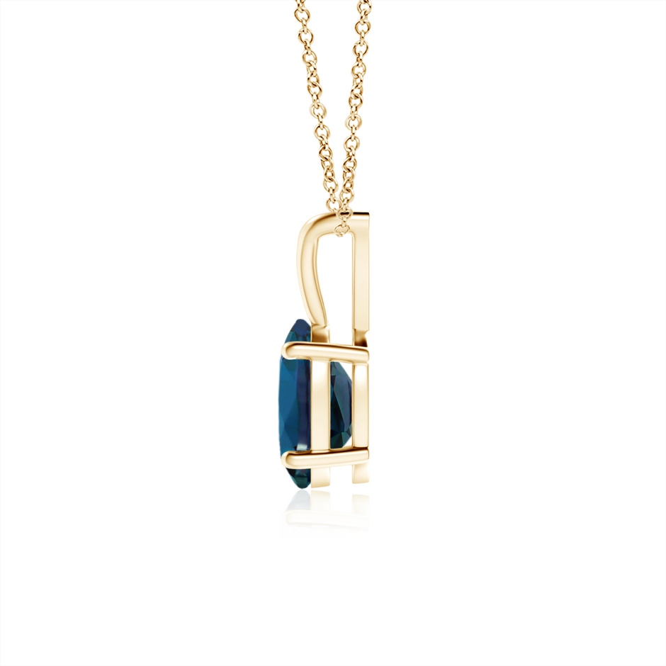 7x5mm Labgrown Prong-Set Oval Lab-Grown Alexandrite V-Bale Solitaire Pendant in Yellow Gold side 199
