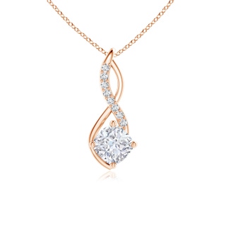 7mm FGVS Lab-Grown Diamond Infinity Pendant in 18K Rose Gold