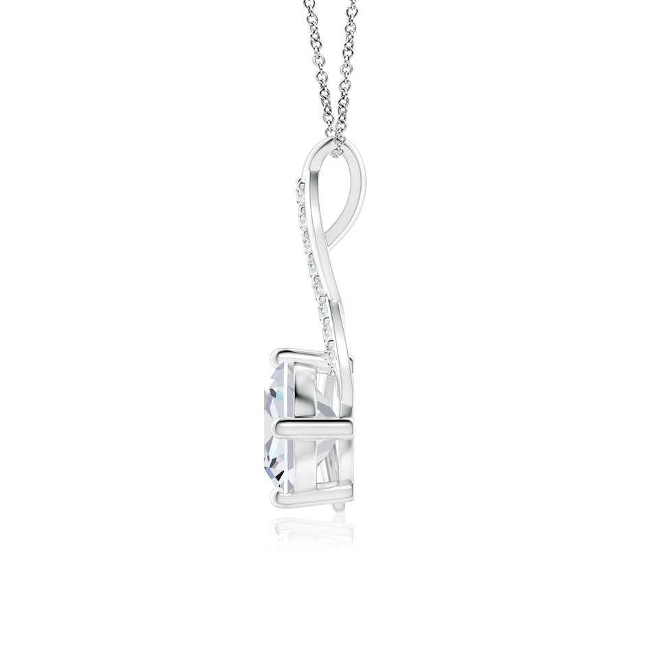 8mm FGVS Cushion Lab-Grown Diamond Infinity Pendant with Accents in P950 Platinum side 199