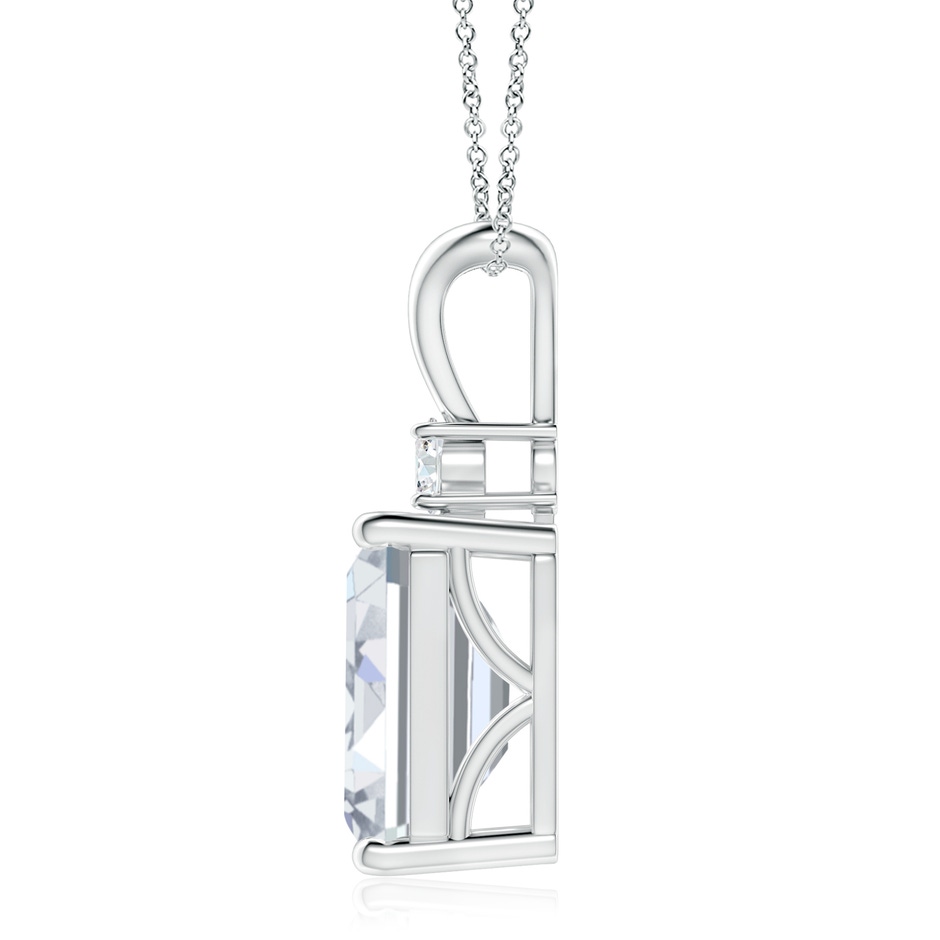 11x8.5mm FGVS Lab-Grown Emerald-Cut Diamond Solitaire Pendant with Diamond Accent in P950 Platinum side 199