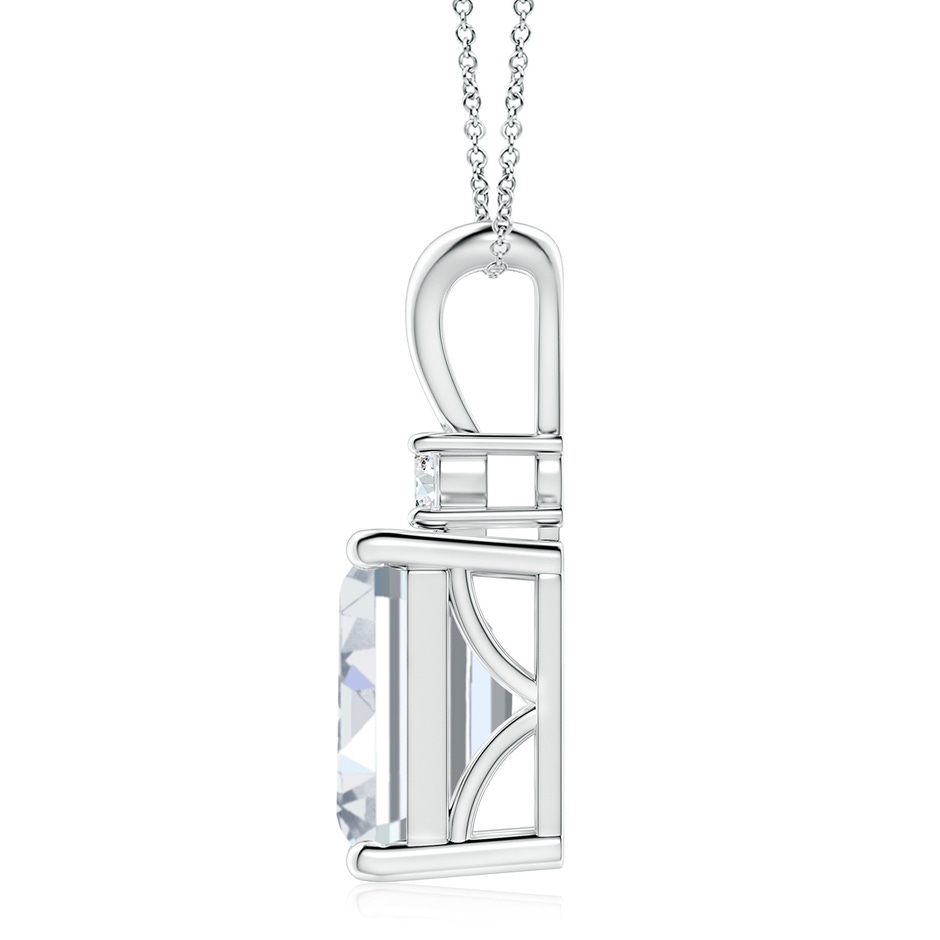 12x10mm FGVS Lab-Grown Emerald-Cut Diamond Solitaire Pendant with Diamond Accent in P950 Platinum side 199