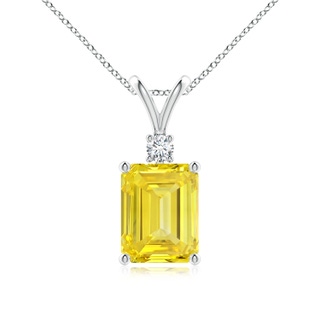 Emerald Cut Fancy Intense, VS Lab Grown Yellow Diamond