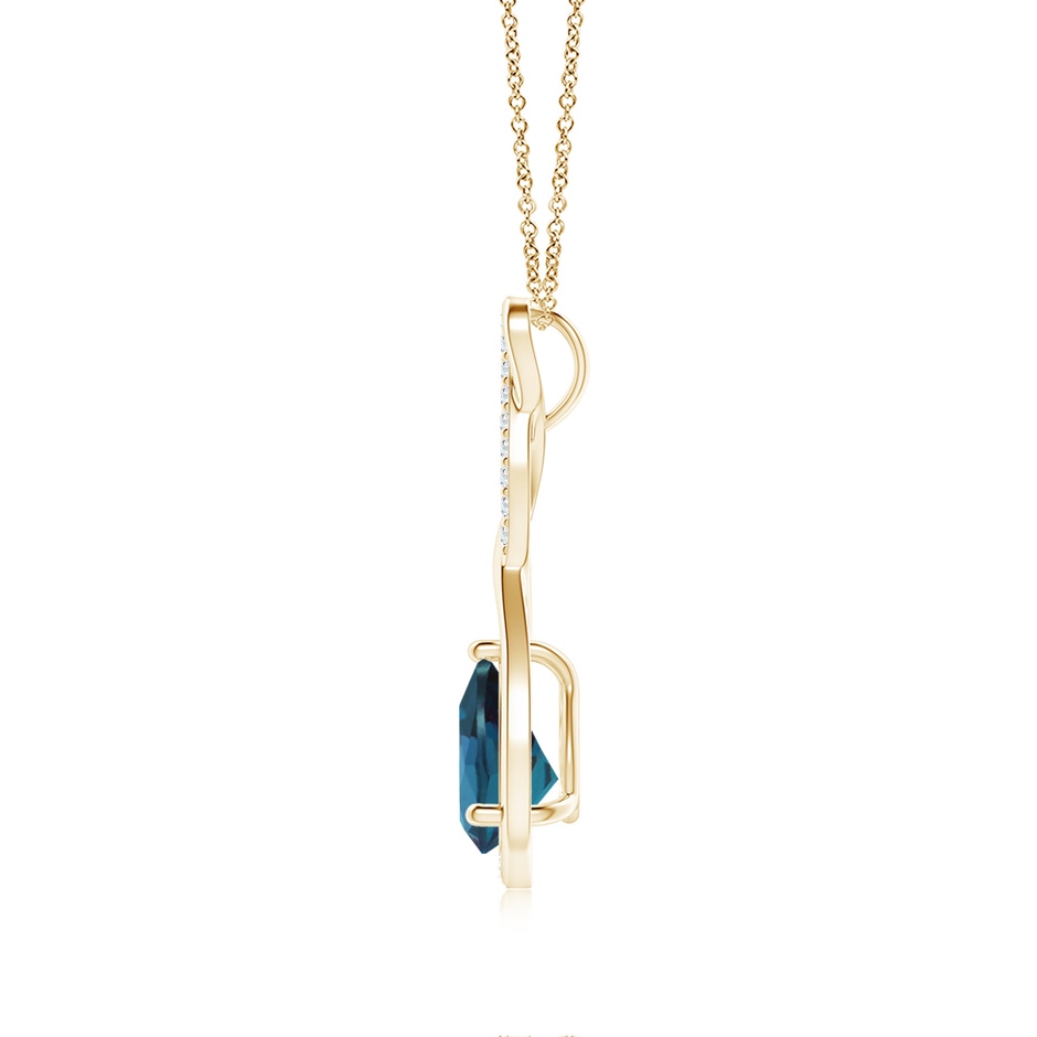 8x6mm Labgrown Twisted Infinity Floating Lab-Grown Alexandrite Drop Pendant in Yellow Gold side 199