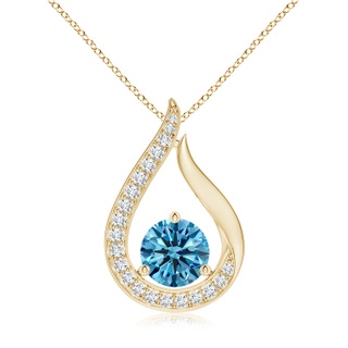 Round Fancy Intense, VS Lab Grown Blue Diamond