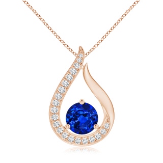 Round Lab-Grown Lab Grown Blue Sapphire