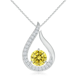 Round Fancy Intense, VS Lab Grown Yellow Diamond