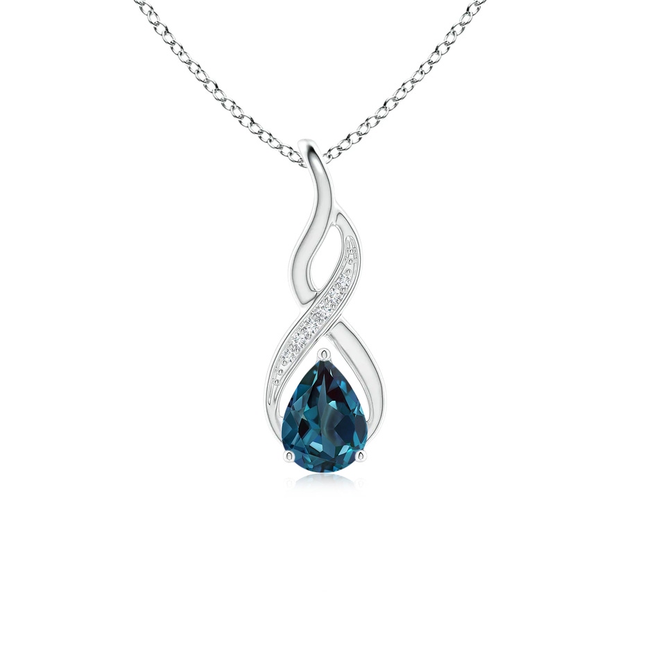 7x5mm Labgrown Lab-Grown Alexandrite Infinity Swirl Pendant with Diamonds in P950 Platinum 