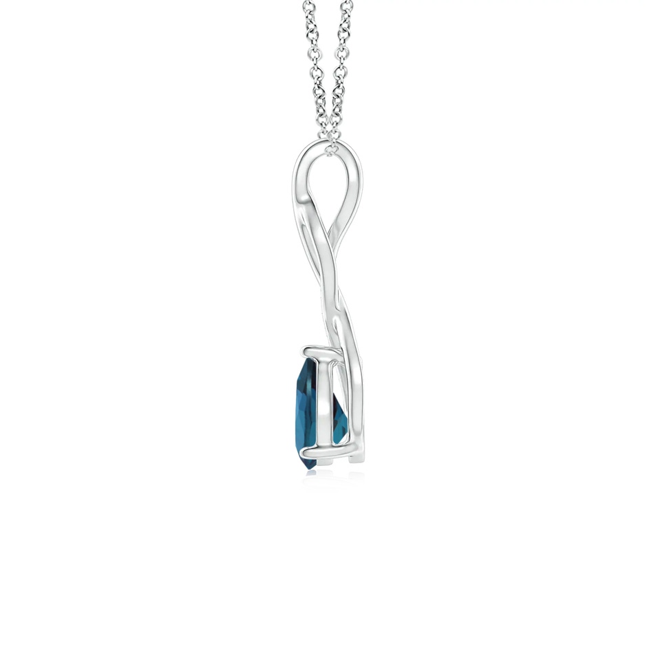 7x5mm Labgrown Lab-Grown Alexandrite Infinity Swirl Pendant with Diamonds in P950 Platinum side 199