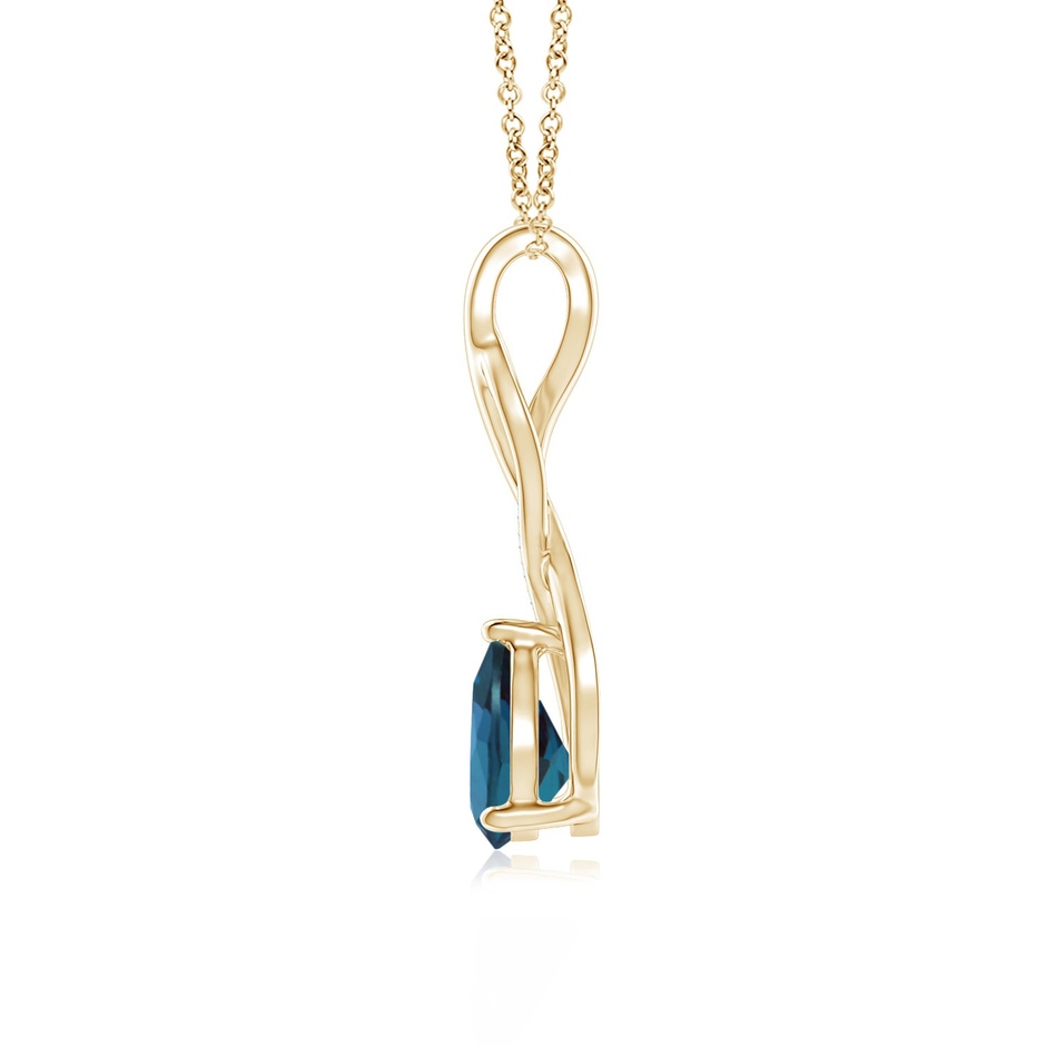 8x6mm Labgrown Lab-Grown Alexandrite Infinity Swirl Pendant with Diamonds in 18K Yellow Gold side 199