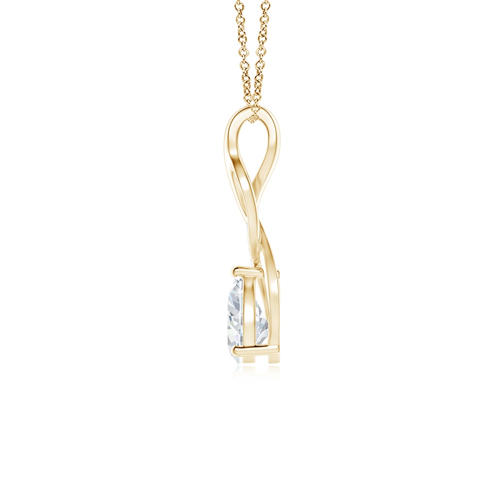 7.7x5.7mm FGVS Lab-Grown Diamond Infinity Swirl Pendant with Accents in Yellow Gold Side 199