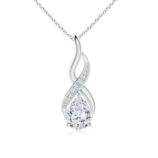 8.5x6.5mm FGVS Lab-Grown Diamond Infinity Swirl Pendant with Accents in P950 Platinum