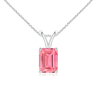 Emerald Cut Fancy Intense, VS Lab Grown Pink Diamond