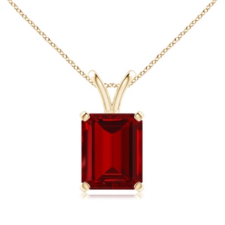 Emerald Cut Lab-Grown Lab Grown Ruby