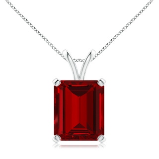 Emerald Cut Lab-Grown Lab Grown Ruby