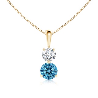 Round Fancy Intense, VS Lab Grown Blue Diamond