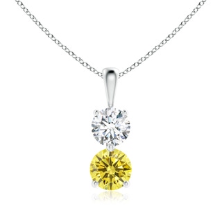 Round Fancy Intense, VS Lab Grown Yellow Diamond