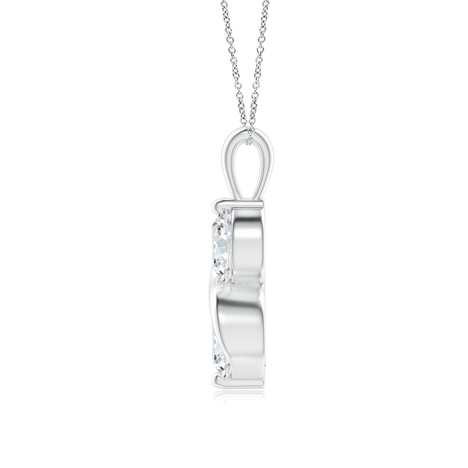 5.9mm FGVS Lab-Grown Classic Two Stone Diamond Swirl Pendant in White Gold side 199