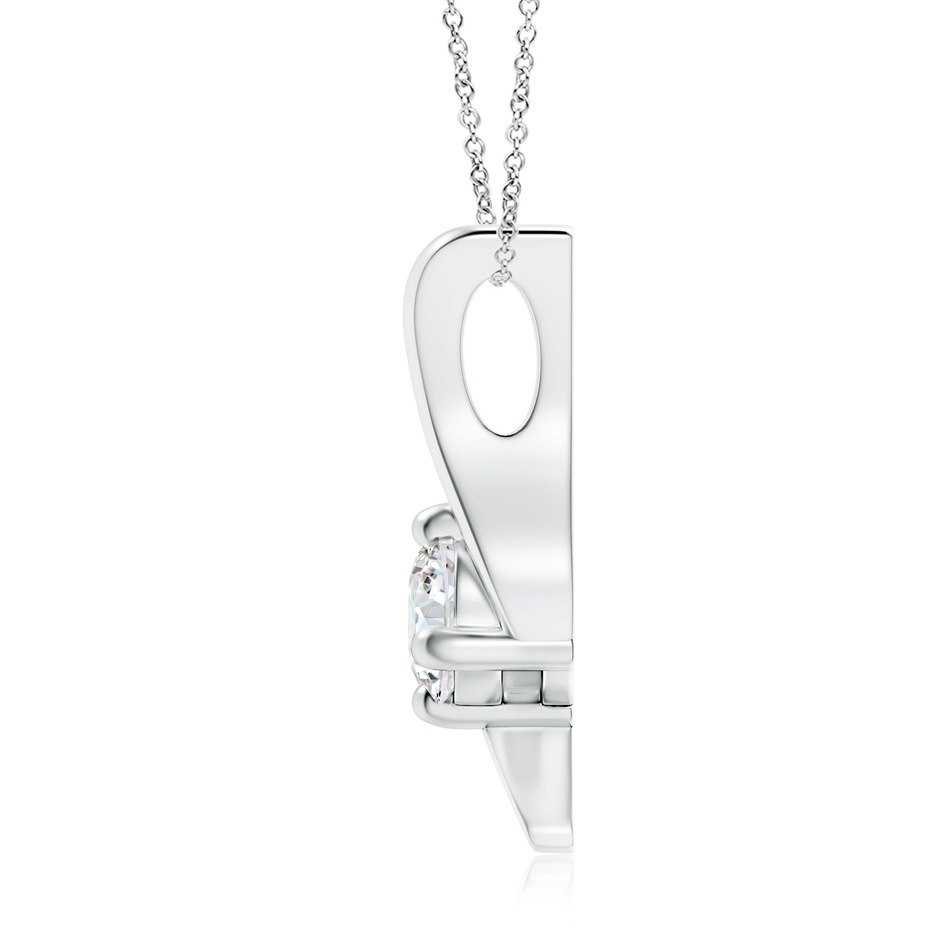5.1mm FGVS Lab-Grown Prong-Set Diamond Solitaire Bypass Pendant in P950 Platinum side 199