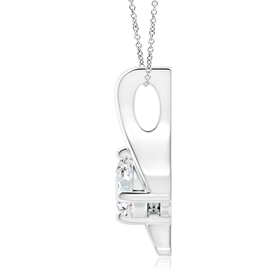 6.4mm FGVS Lab-Grown Prong-Set Diamond Solitaire Bypass Pendant in White Gold side 199
