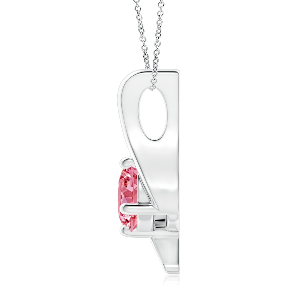 7.4mm Labgrown Prong-Set Lab-Grown Fancy Intense Pink Diamond Solitaire Bypass Pendant in White Gold side 199
