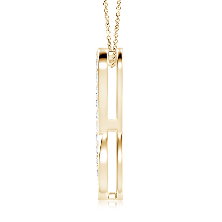 2.25mm FGVS Lab-Grown Pave-Set Diamond Infinity Heart Pendant in 18K Yellow Gold side 199