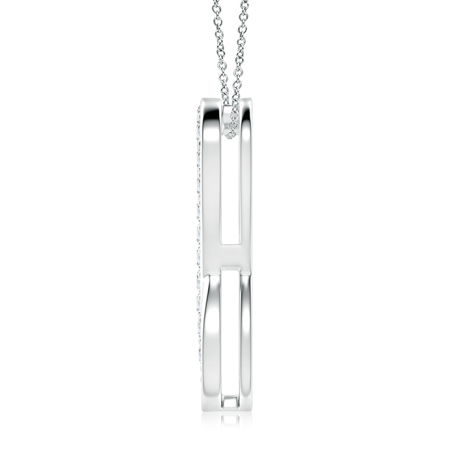 2.25mm FGVS Lab-Grown Pave-Set Diamond Infinity Heart Pendant in S999 Silver side 199
