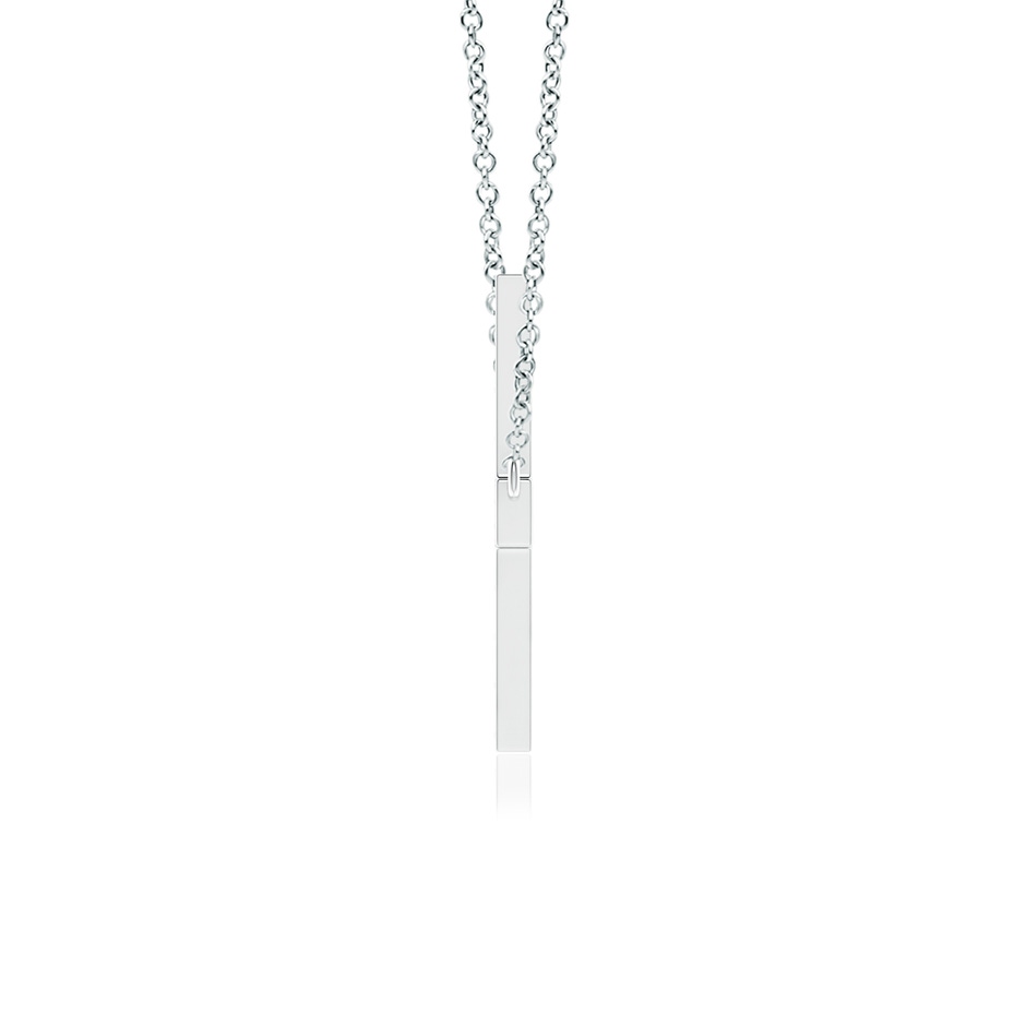 1.75mm FGVS Lab-Grown Classic Diamond Sideways Cross Necklace in 18K White Gold side 199