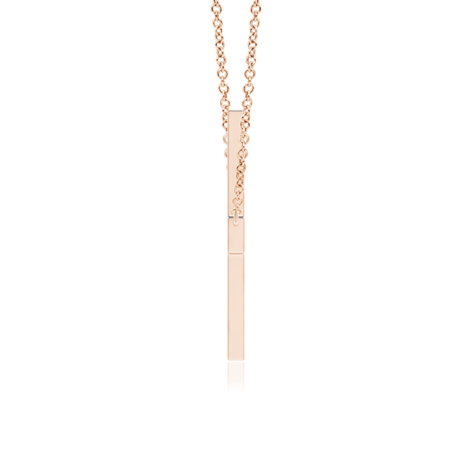 2.25mm FGVS Lab-Grown Classic Diamond Sideways Cross Necklace in Rose Gold side 199