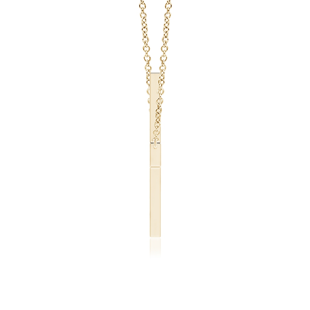 2.25mm FGVS Lab-Grown Classic Diamond Sideways Cross Necklace in Yellow Gold - side 199