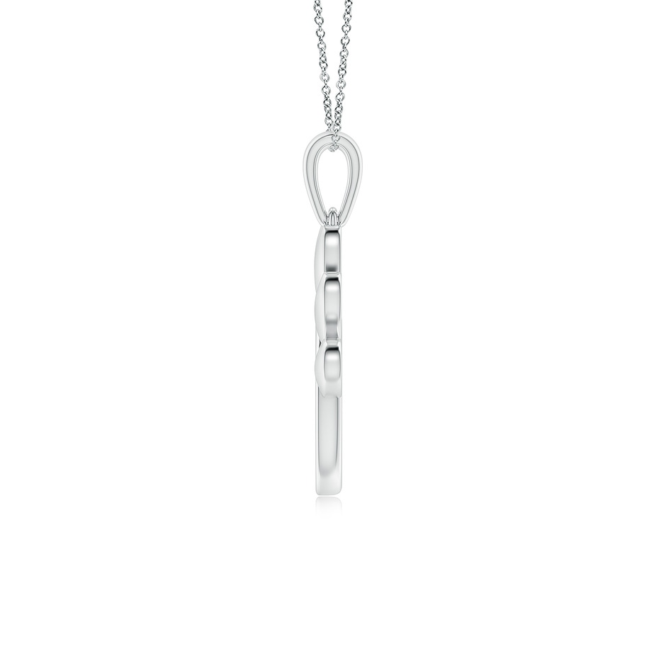2.6mm FGVS Lab-Grown Pavé-Set Diamond Paw Print Pendant in S999 Silver side 199