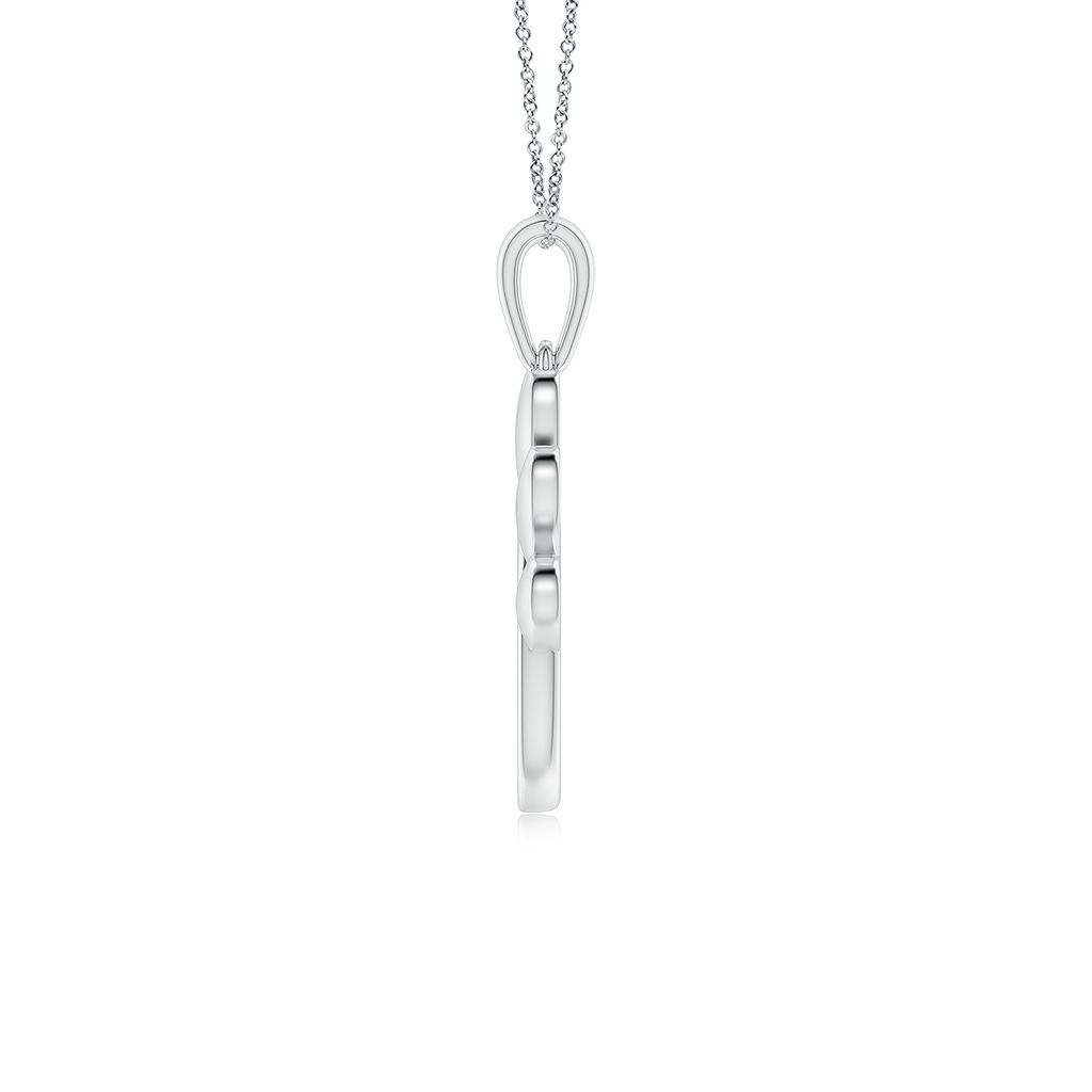 2.6mm FGVS Lab-Grown Pavé-Set Diamond Paw Print Pendant in White Gold - side 199