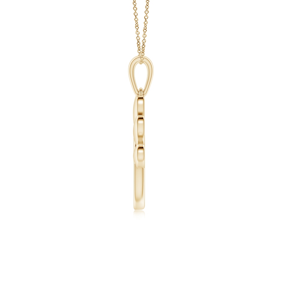 2.6mm FGVS Lab-Grown Pavé-Set Diamond Paw Print Pendant in Yellow Gold side 199
