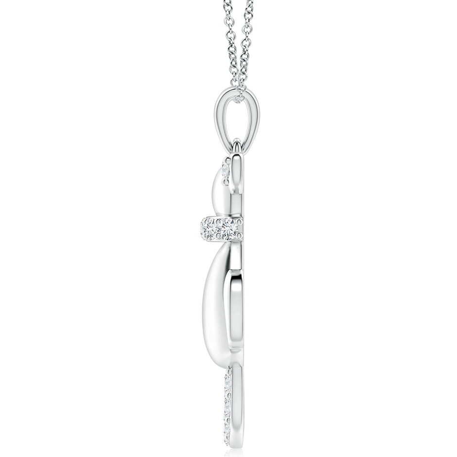 2.6mm FGVS Lab-Grown Classic Diamond Cat Pendant in S999 Silver side 199