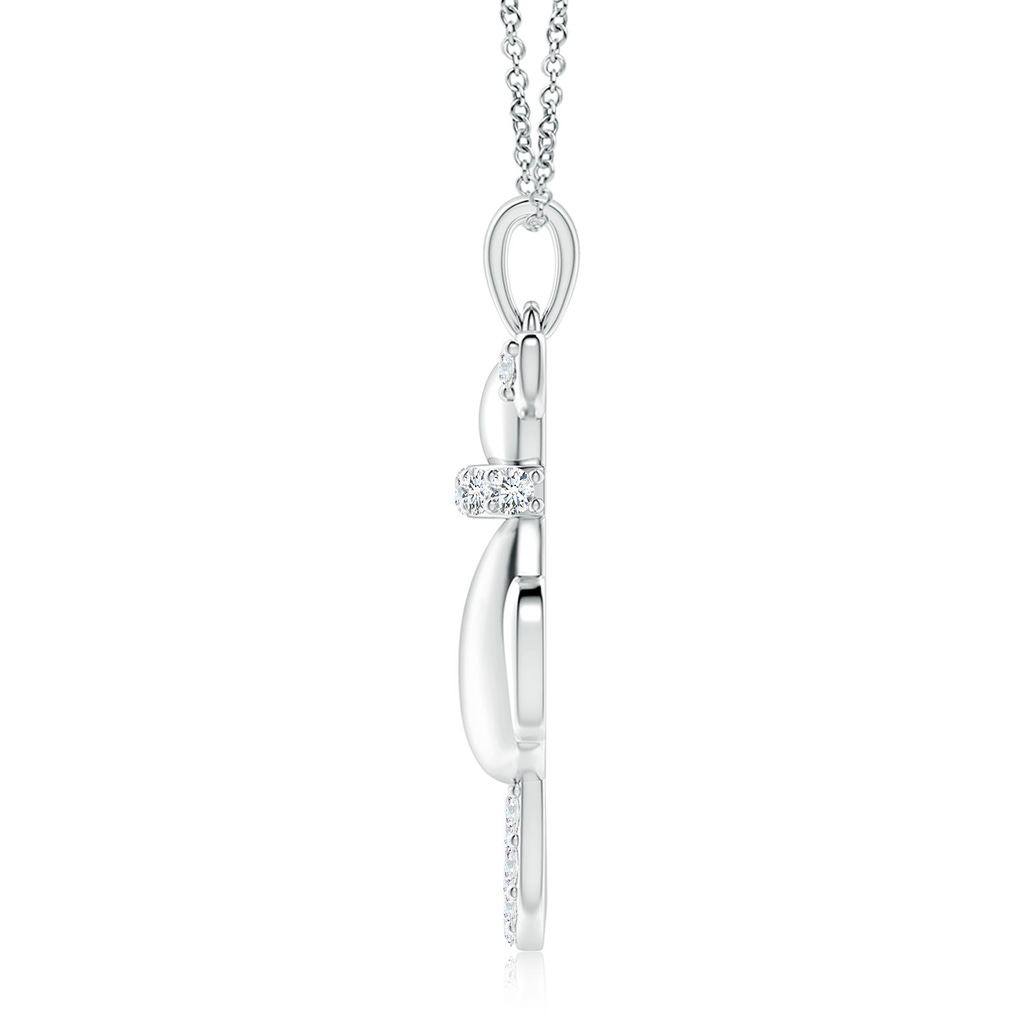 2mm FGVS Lab-Grown Classic Diamond Cat Pendant in P950 Platinum - side 199