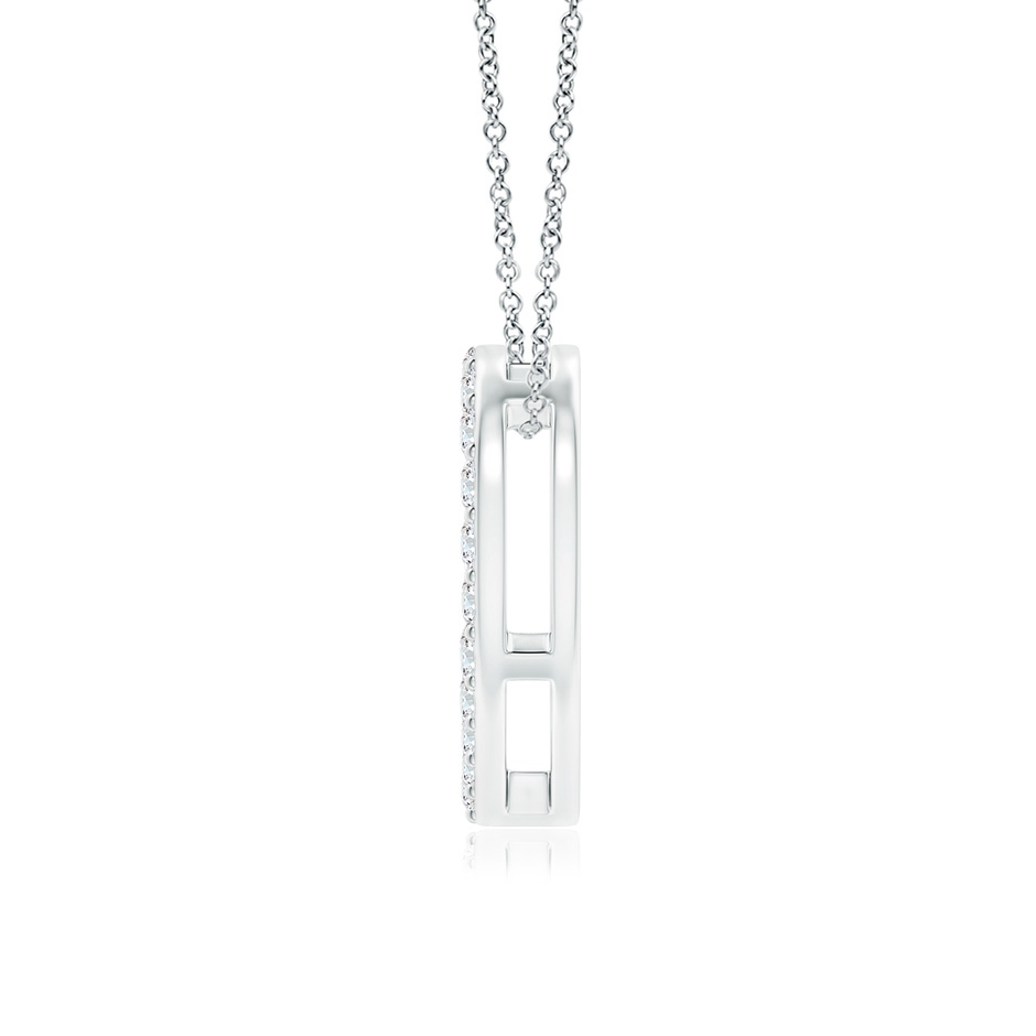 2.45mm FGVS Lab-Grown Prong-Set Diamond Open Heart Pendant in 18K White Gold side 199